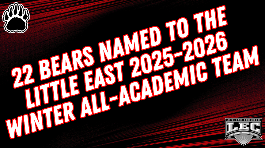 Twenty-Two Bears Named to Little East Winter All-Academic Team